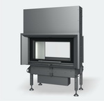 Twin V 8 Номинална мощност - 5-11 kW, размери - 790x460/790x460 mm, диаметър на димоотвода - Ф180 mm, ефективност - 80%.