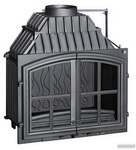 Foyer 6271-45 Горивна камера от чугун; право стъкло; странично отваряне; 14 kW; КПД - 74%; размери: 692/459/760; дължина на цепениците - 55 см; димоотвод - Ф200; тегло 141 кг. Цена 1704 лв.