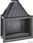 Foyer 6280-44 Горивна камера от чугун; право стъкло; странично отваряне; 14 kW; КПД - 75%; размери: 795/484/848; дължина на цепениците - 63 см; димоотвод - Ф200; тегло 162 кг. Цена 2092 лв.