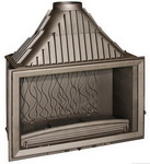 Foyer 6290-44 Горивна камера от чугун; право стъкло; странично отваряне; 18 kW; КПД - 71,1%; размери: 900/457/949; дължина на цепениците - 70 см; димоотвод - Ф200; тегло 176 кг. Цена 3674 лв.