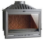 Foyer 6774-45 Горивна камера от чугун; право стъкло; странично отваряне; 14 kW; КПД - 75%; размери: 692/484/664; дължина на цепениците - 50 см; димоотвод - Ф200; тегло 127 кг. Цена 1326 лв.